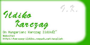 ildiko karczag business card